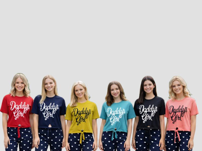 Women Home Comfort Cotton T-Shirt And Shorts Set For Loungewear Mia Signora