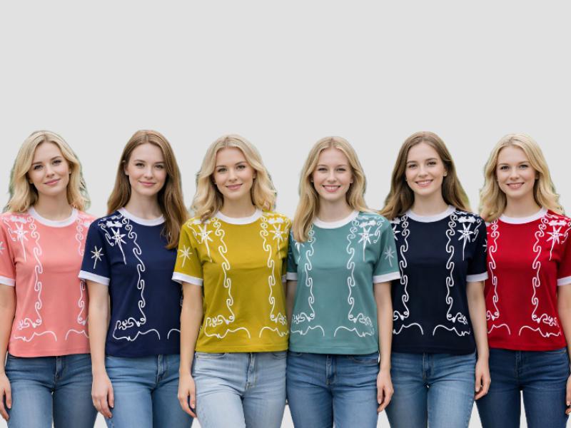 Women Starburst Abstract Cotton Blouse For Casual Wardrobe Mia Signora