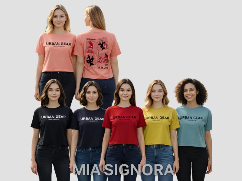 Women Urban Street Style Cotton Crop Top For Casual Day Wear Mia Signora