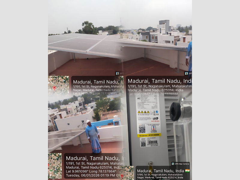 Elevated Rooftop Solar Panel Mounting Structure For Residential Installation