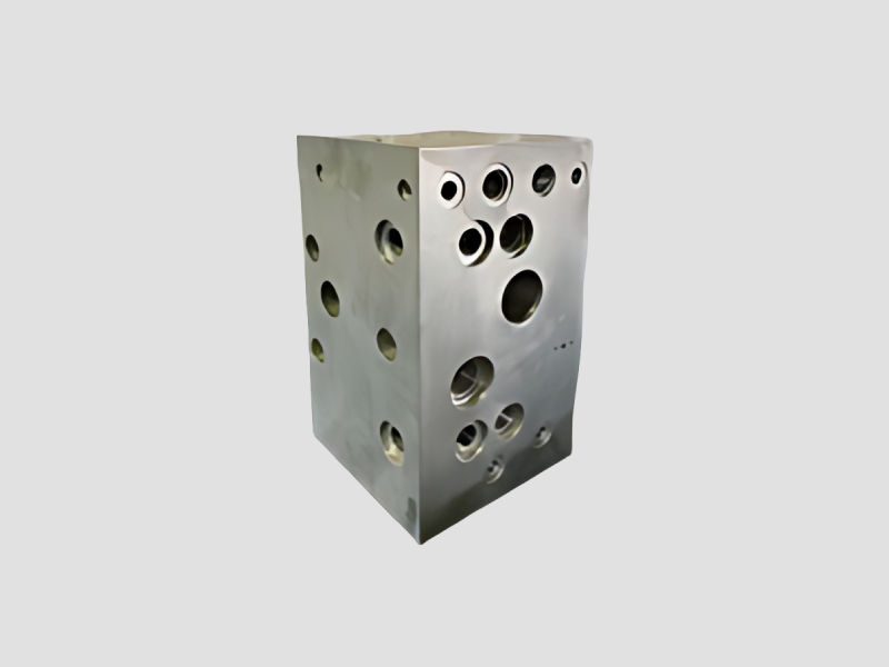 Compact Cube Connector Block For Pneumatic And Hydraulic Use