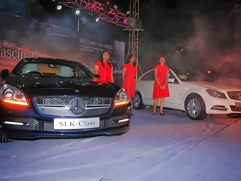 Illuminated Product Launch Stage For Automotive Corporate Launches