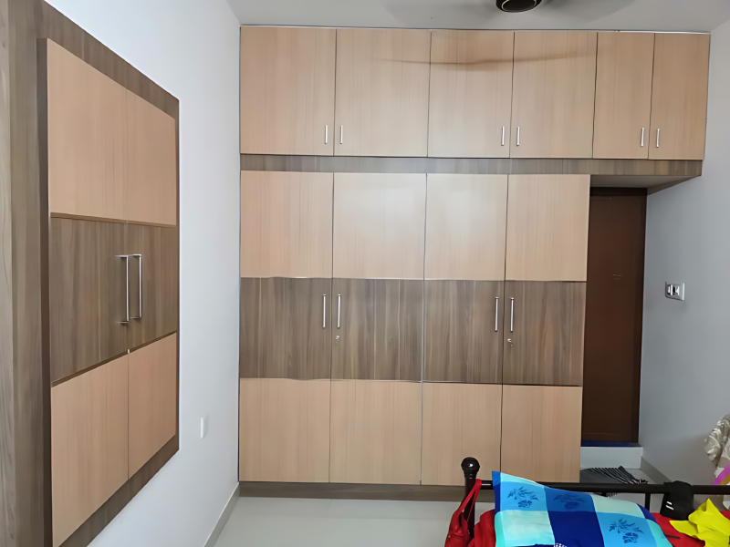 Two Tone Modular Bedroom Wardrobe With Loft Storage For Bedroom