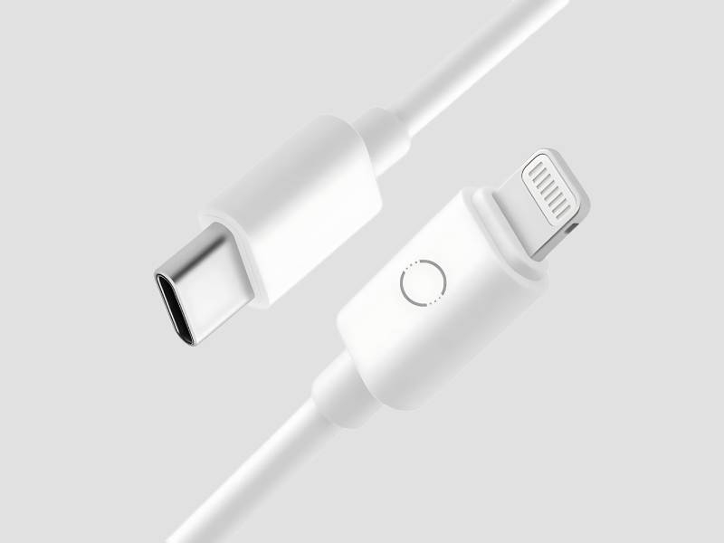 1 Meter Type C To Lightning, 3.1A Fast Charging And 480 Mbps Data Transfer Cable Less