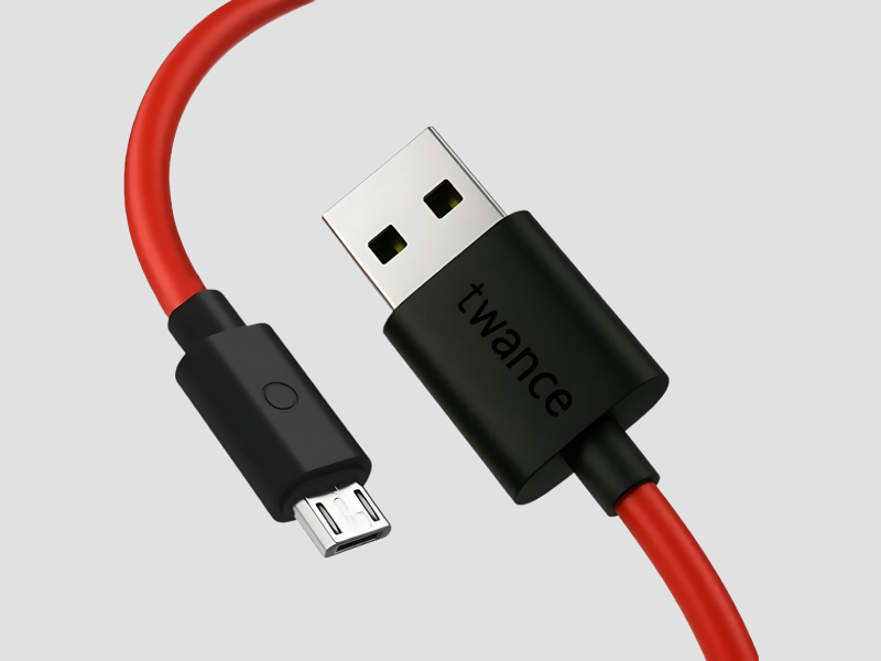 1 Meter USB To Micro USB Fast Charging And Data Transfer Cable Red Color 3.1A 480Mbps