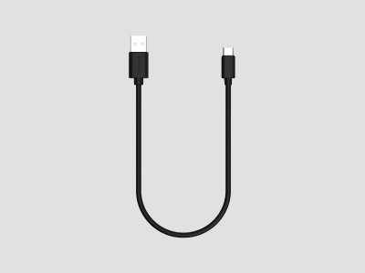 Type C To USB 0.25 Meter PVC Fast Charging And Data Transfer Cable Short Cable