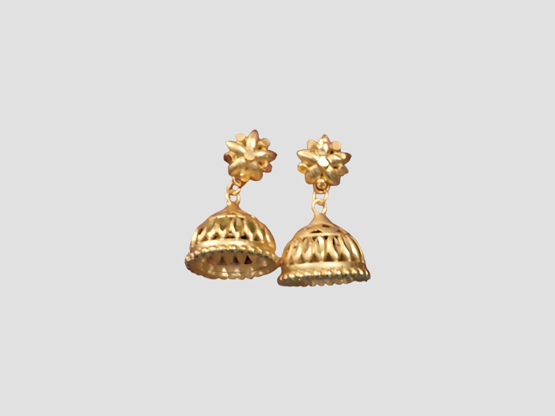 Jimikki Antique Dome Style Earrings For Ethnic Occasions 92159