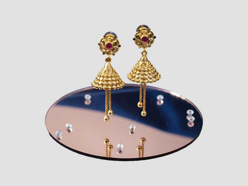 Jimikki Classic Temple Jhumka Earrings For Wedding Functions 92658
