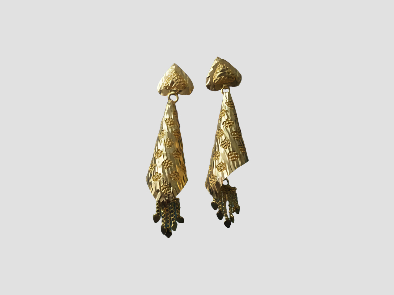 Jimikki Lakshmi Motif Earrings For Special Event Wear 91209