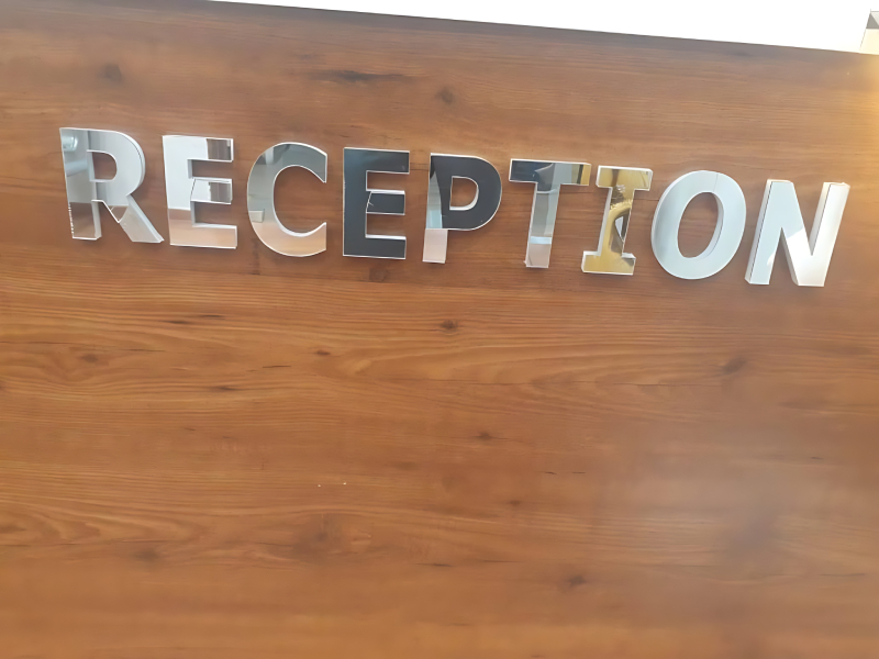 Reception Sign Board For Shop And Office Use