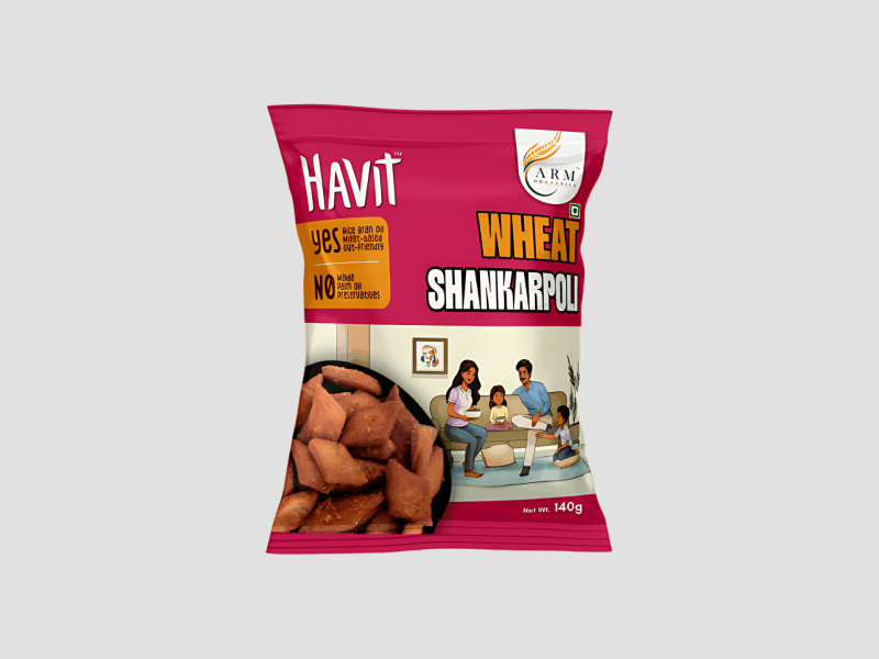 Wheat Shankarpoli Sweet Crispy Wheat Snack ARM Orgaanics