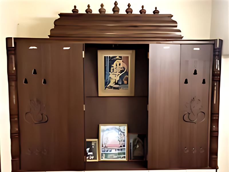 Modular pooja unit for residential prayer spaces