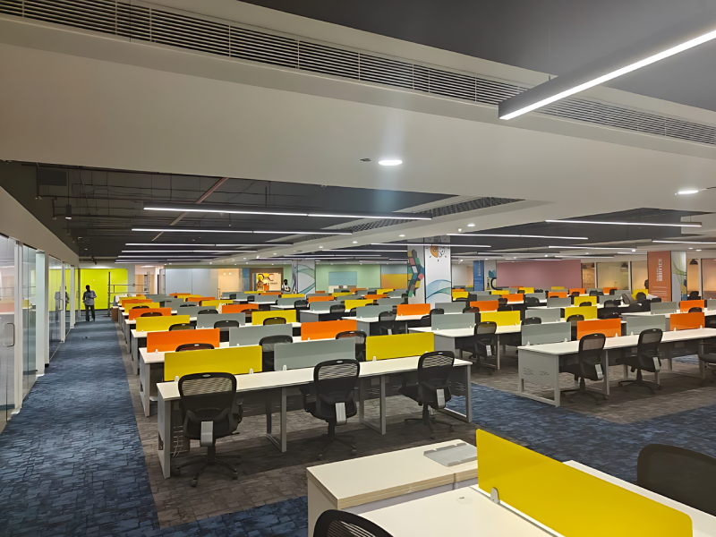 Open office workstation system for collaborative work environments