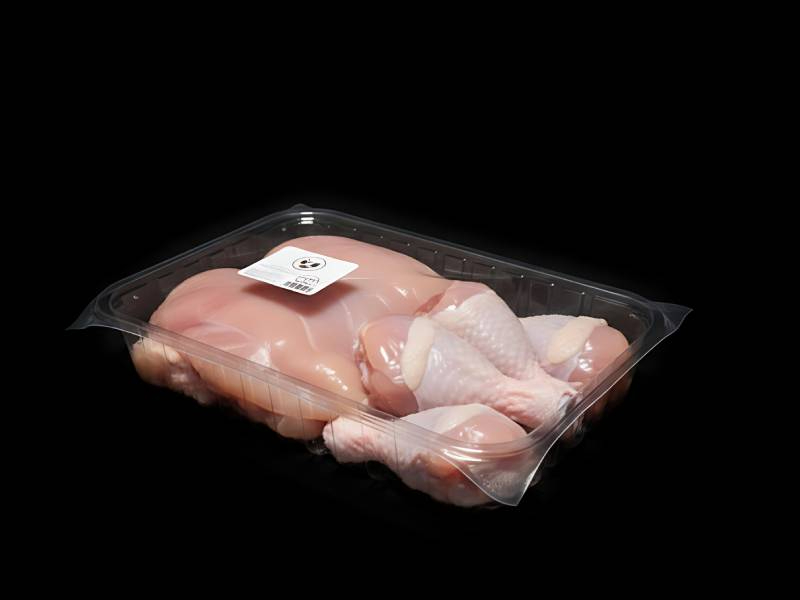 Rectangular Clear Plastic Poultry Tray For Fresh Meat Packaging