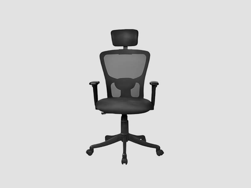 Adjustable Mesh High Back Office Chair With Integrated Lumbar Support For Executive Workspace Use
