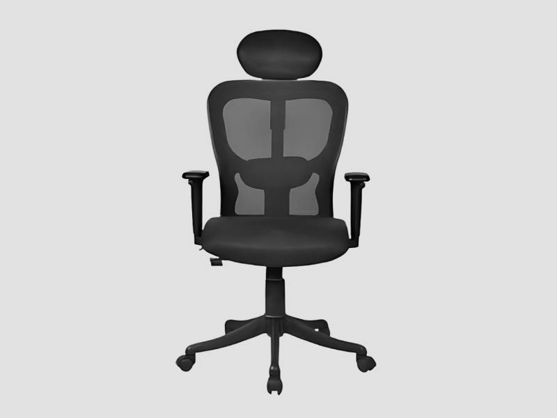 Ergonomic High Back Office Chair With Breathable Mesh Back And Head Support For Workstation Use