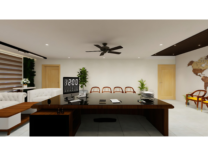  Executive Director Table High Gloss Curved Wooden Finish Premium Office Desk