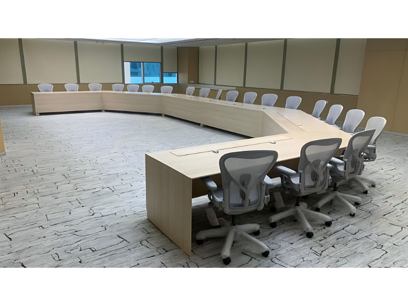 Large U Shape Conference Table with Cable Management