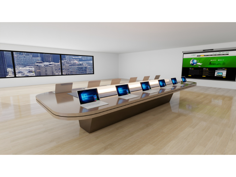 Modern Conference Table with Integrated Power Hub for Collaborative Meetings