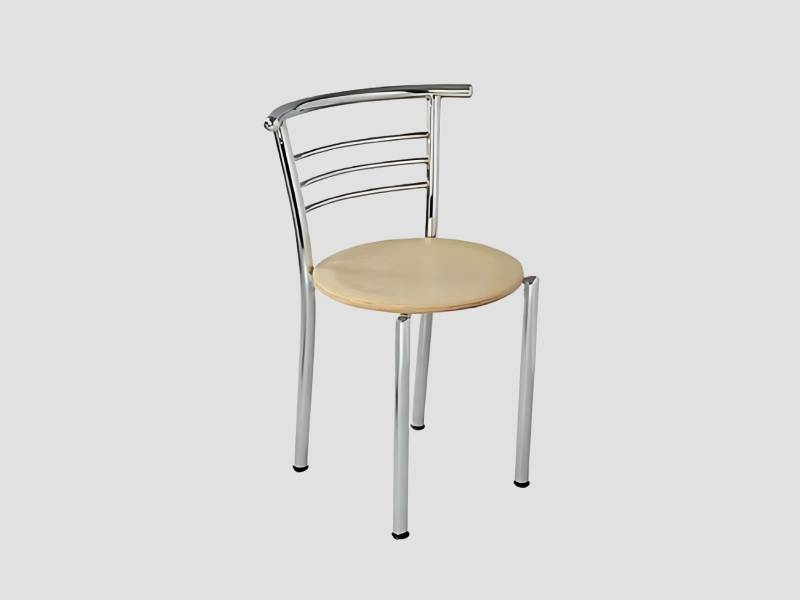 Modern Visitor Chair With Chrome Frame And Mesh Back For Office Use