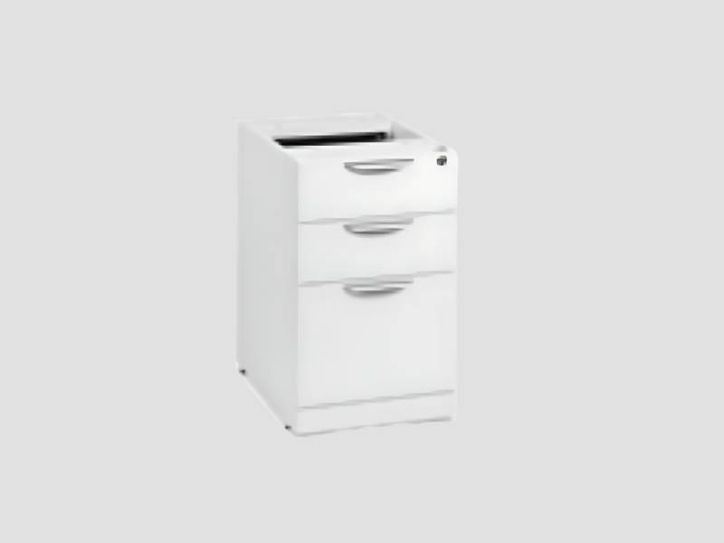 Three Drawer Vertical Filing Cabinet For Office Document Storage Use