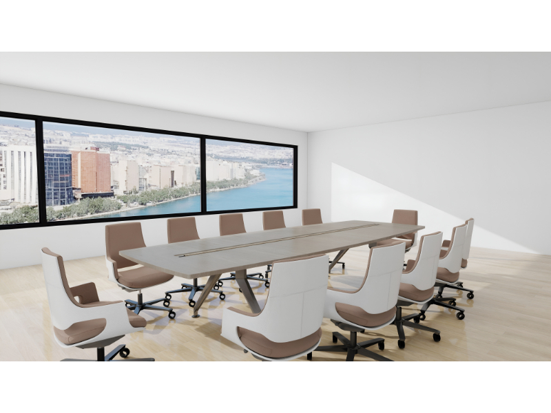 U Shape Conference Table 14 Seater Modular Wooden Meeting Room Furniture