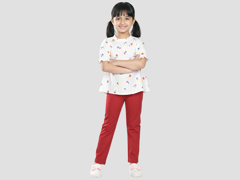 Girls Kurti Pant Back Stich