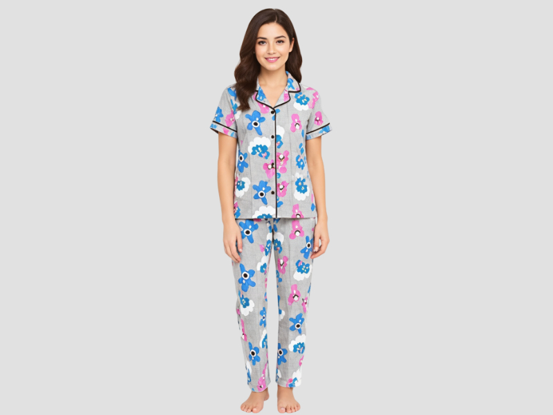 Ladies Lounge wear collar set