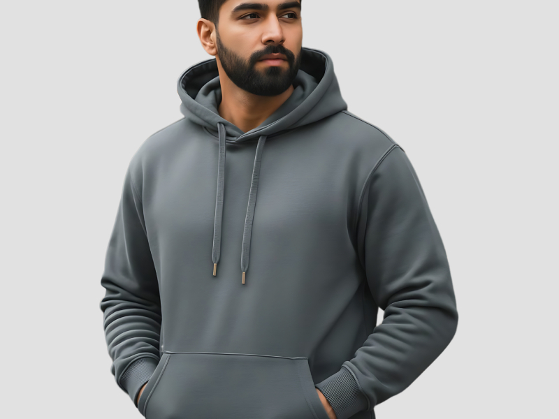 Men’s Fleece Hoodie Sweatshirt With Adjustable Hood