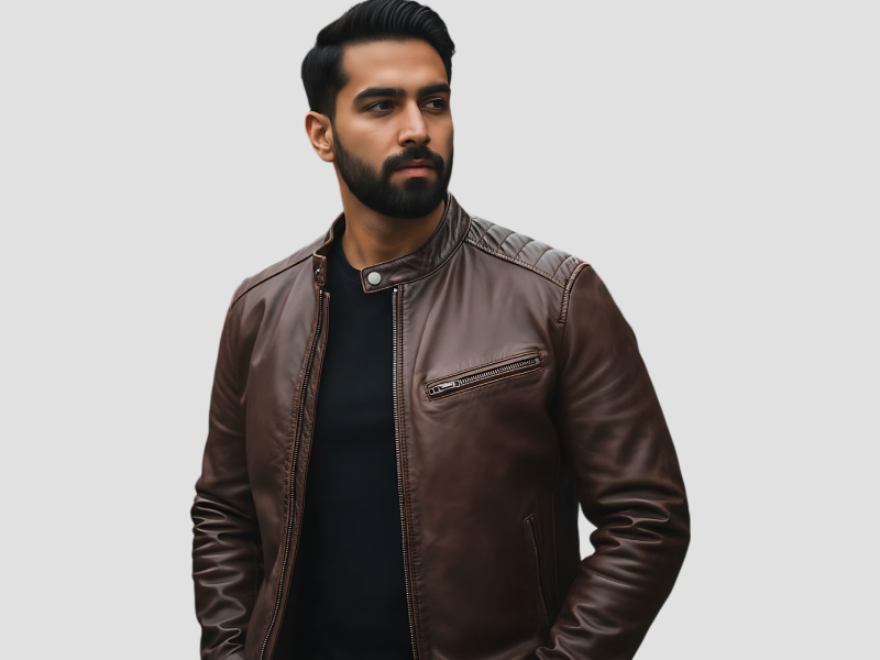 Men’s Genuine Leather Jacket For Winter Fashion Wear