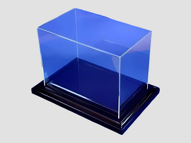 Acrylic Display Hood with Acrylic Base for Countertop Coverage