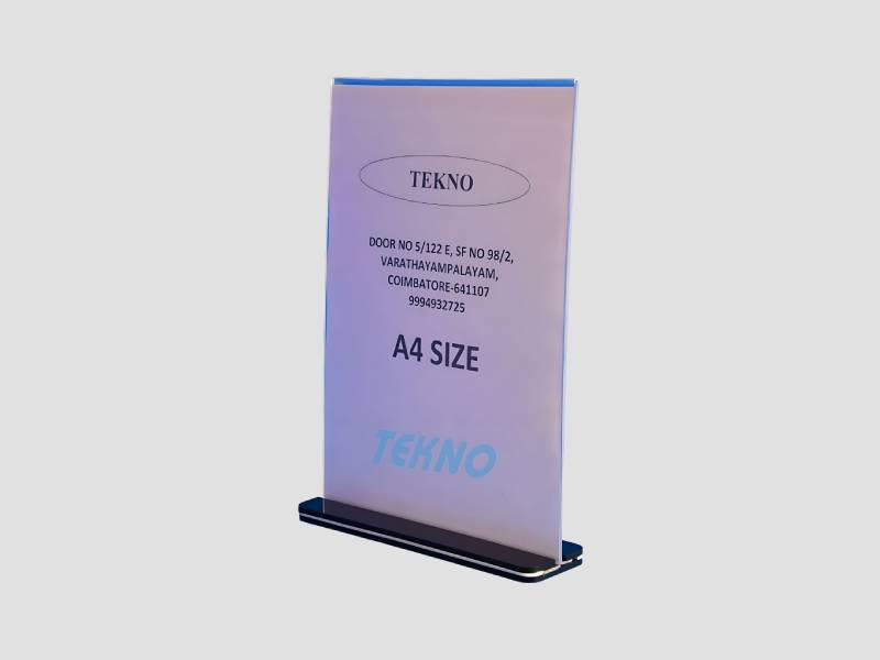 Acrylic Display Stand with Pop-Up Base for Promotional Display