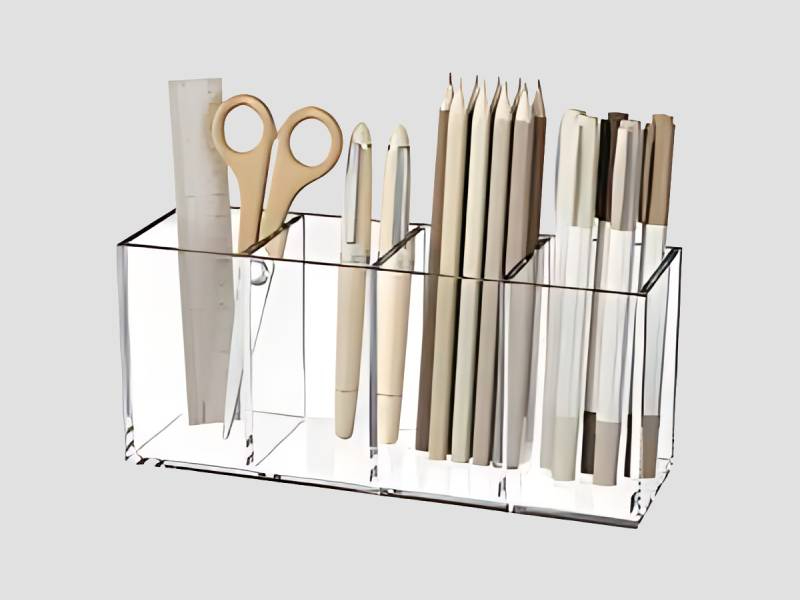 Acrylic Pen Stand for Office Desk Stationery Organization