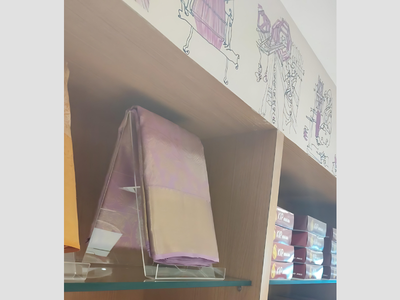 Acrylic Saree Display Stand For Retail Showroom Presentation