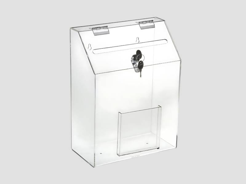 Acrylic Suggestion, Cheque and Donation Collection Box