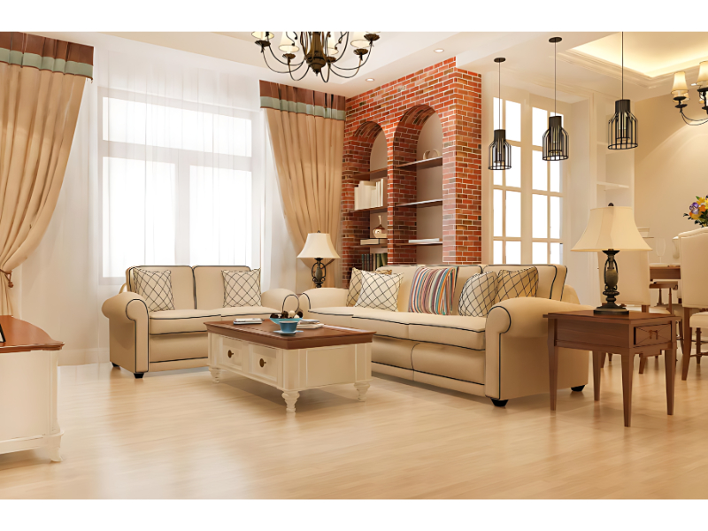 Artistic Lounge Interior Design With Wall Decor And Ambient Lighting For Aesthetic Interior Use