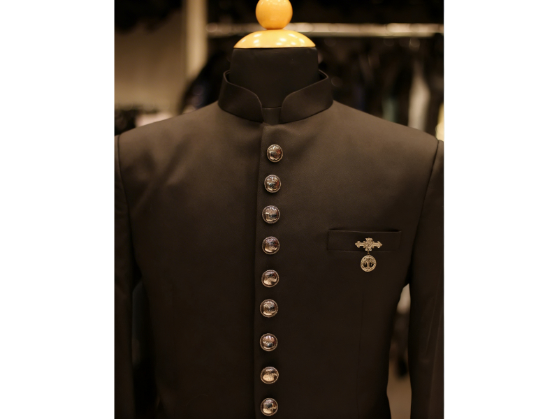 Black Jodhpuri suit for men formal wedding wear