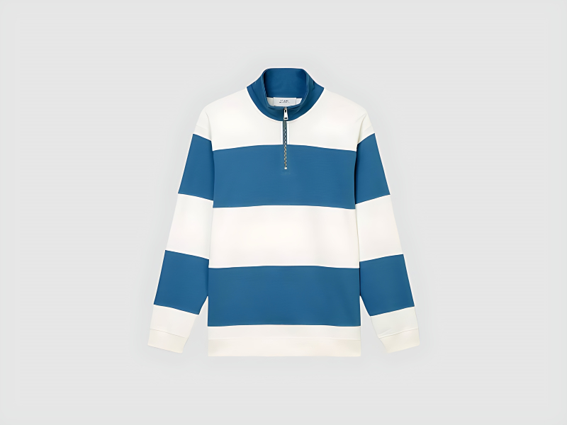 Half Zipper High Neck Sweatshirt