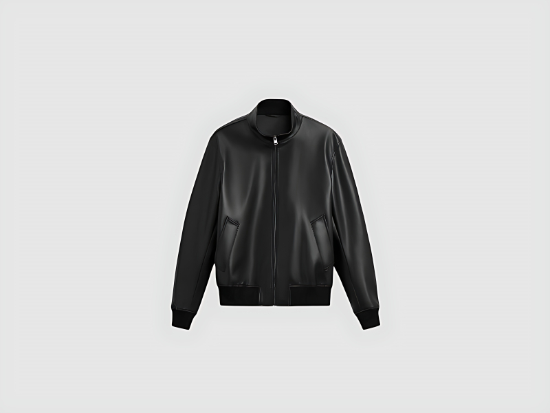 Leather Bomber Jacket For Casual And Streetwear Fashion