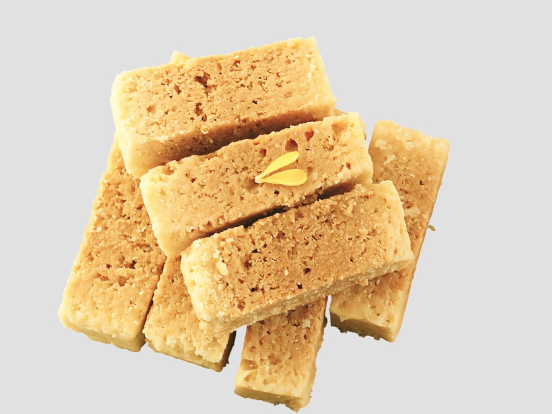 Traditional Milk Mysore Pak Sweet Made From Gram Flour And Ghee For Festive And Retail Use