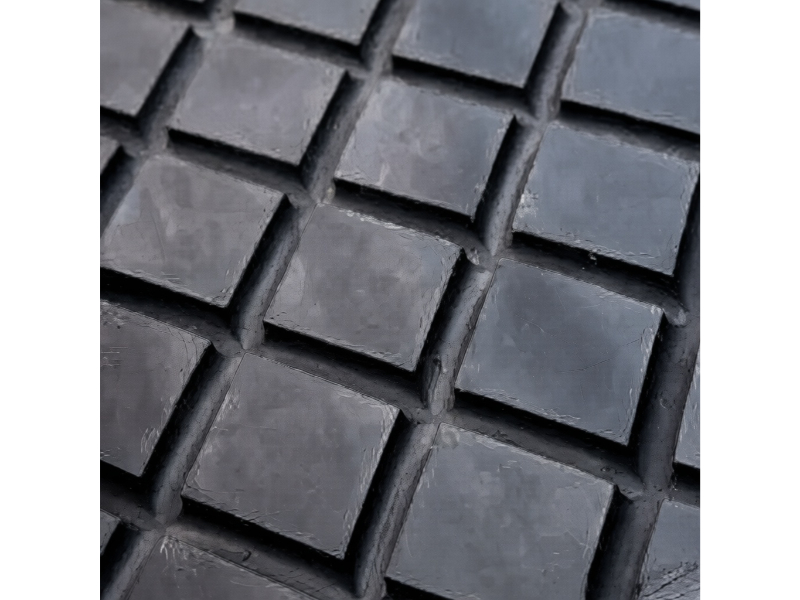Diamond Groove Rubber Sheets Anti Slip Industrial Flooring