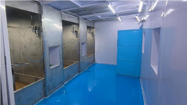 4FT Width Wet Type Paint Booth For Small Parts Painting