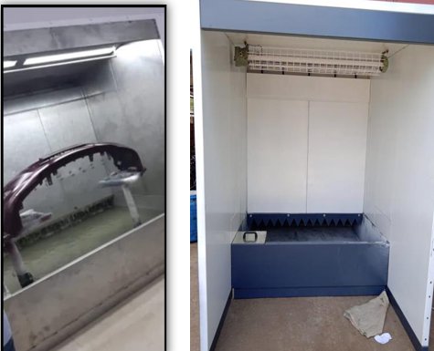 8FT Width Wet Type Paint Booth For Car Bumper Parts