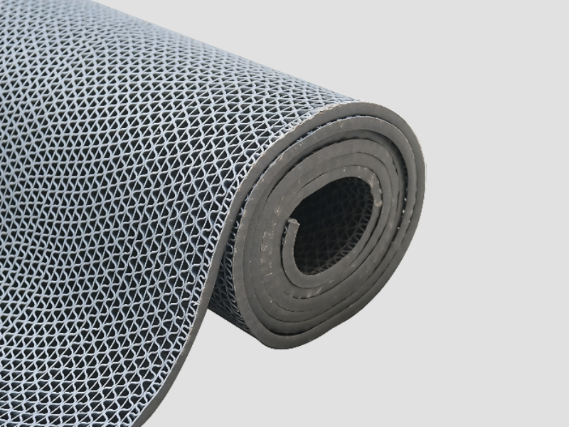 Gray Rubber Mesh Mat