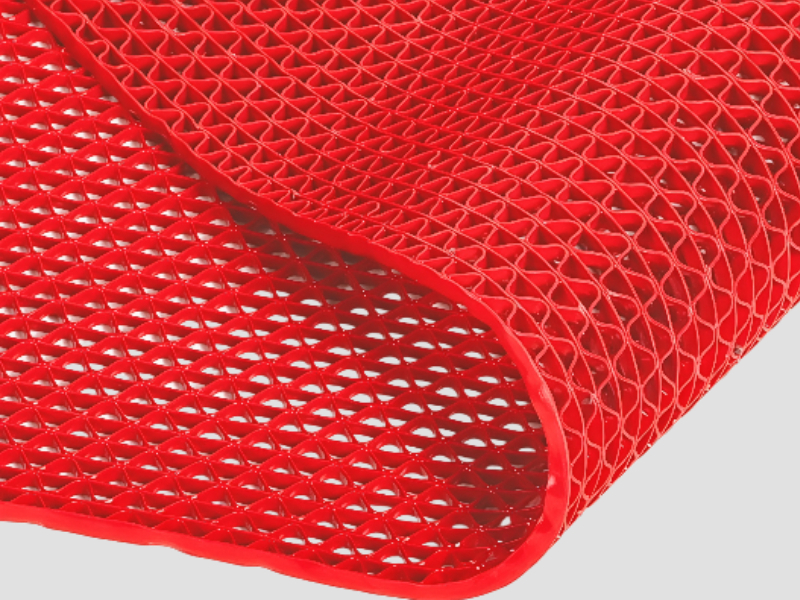 Red Rubber Mesh Mat