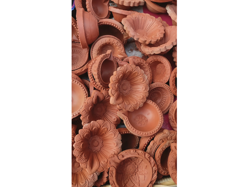 Terracotta Flower Diyas