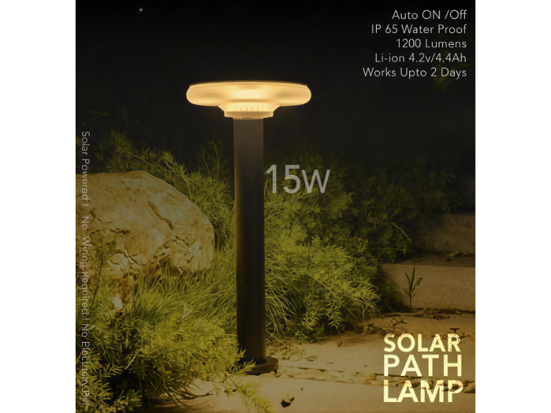 Solar LED Garden Light 15W Waterproof Outdoor Path Use