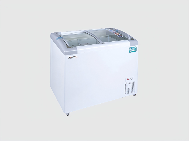 GFR250ICGT 185 Litres Curved Glass Top Deep Freezer For Display Storage