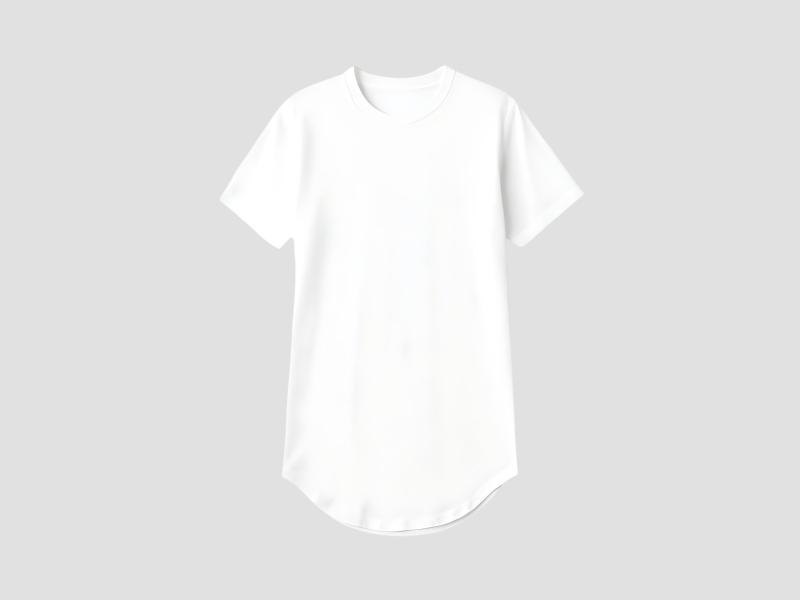 Men\'s Longline Curved Tee