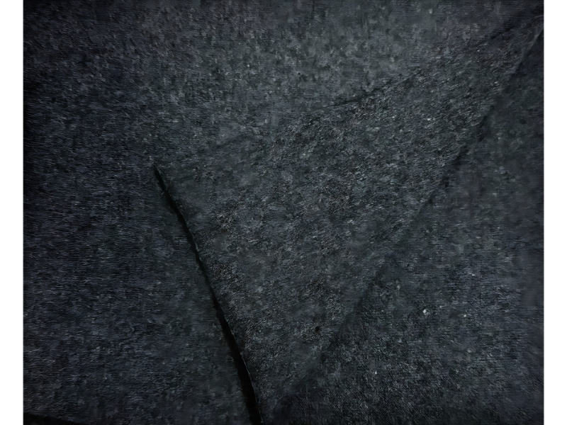 PC French Terry Fabric Charcoal Melange